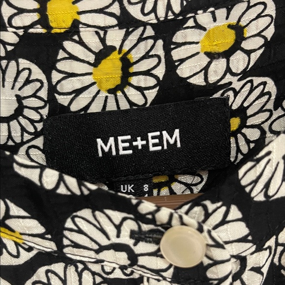 ME+EM Black and Gold Patterned Long Sleeve Dress - Picture 2 of 2